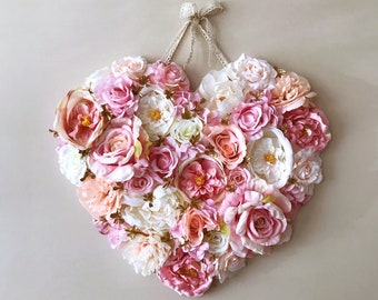 Blumenherz, Geschenk zum Geburtstag, rosa Blume, Geschenk zur Geburt, Babyparty, Fotorequisite, Pfirsich flauschig, Baby rosa