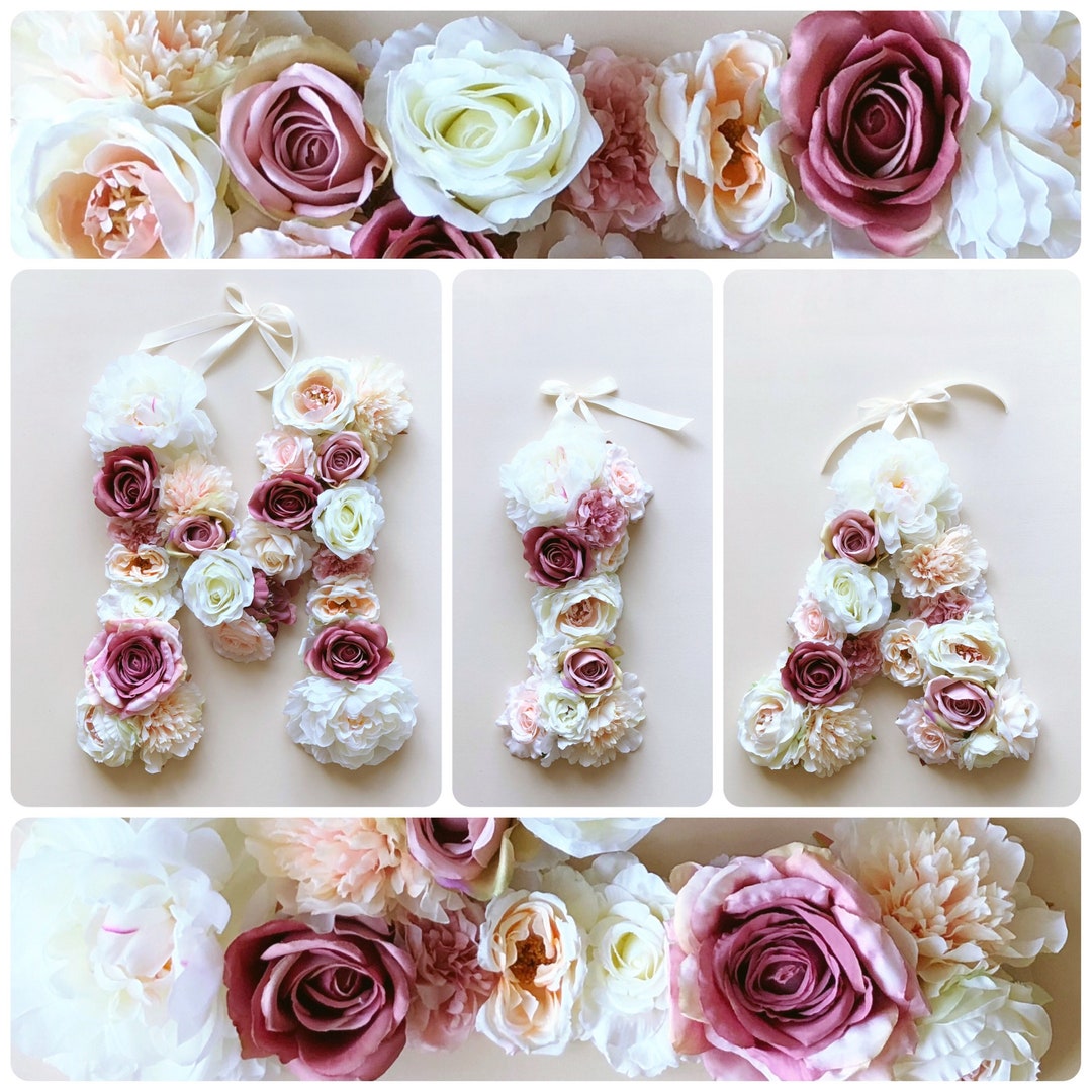Grandi lettere di fiori lettera a muro lettere di nozze - Etsy Italia