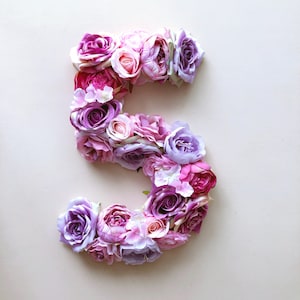 Floral number large party decor birthday table decoration flower arrangement number 1st birthday photo prop Kids party decor cake table