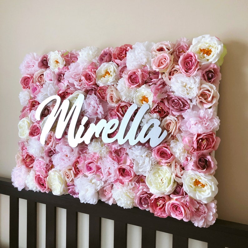 Girls Bedroom Decor Flower Wall Panel Nursery Wall Art Girl | Etsy