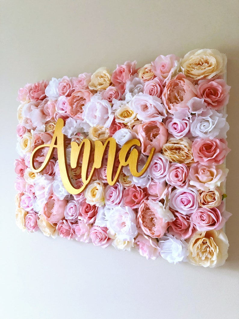 Girls Bedroom Decor Flower Wall Panel Nursery Wall Art Girl - Etsy