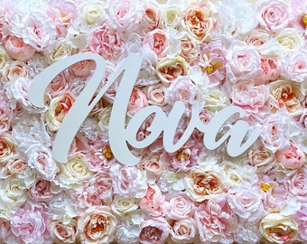 Baby shower decorations, Nursery Wall Art, Girl nursery, Baby Name Sign, Floral Wall, Flower letter, Flower Frame, Blush nursery, Baptism