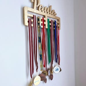 Medal Hanger Personalized Medal Display Custom Name Sports medal Hanger Awards Medals Holder Display Award Holder Wall Gift for Athlete