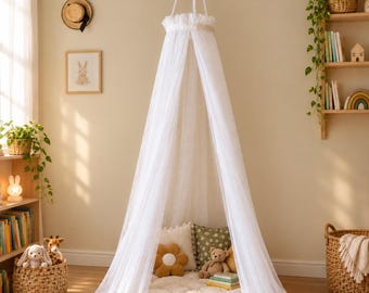 Bed Canopy Bedroom Tulle Princess Canopy Nursery & Toddler Room Decor Kids Bed Baldachin bedroom decorations