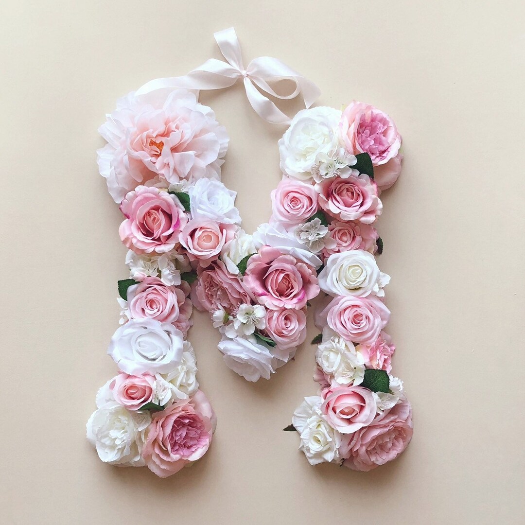 Floral Gift for Her, Flower Letters Large, Floral Letter Wedding