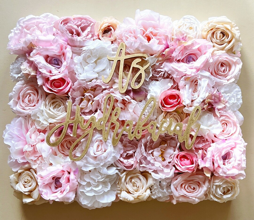 Nursery Wall Flower Panel, Girl Nursery, Baby Name Sign, Floral Wall