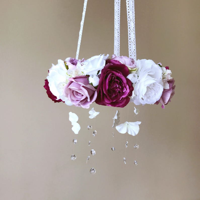 Flower mobile hanging Baby mobile Floral mobile 14.5 | Etsy
