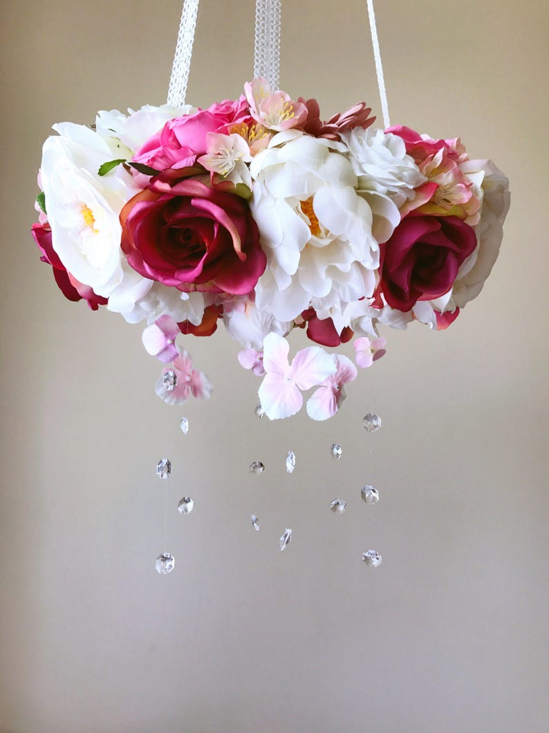 Baby Mobile Floral Mobile Genuine Swarovski Crystal Mobile / Etsy