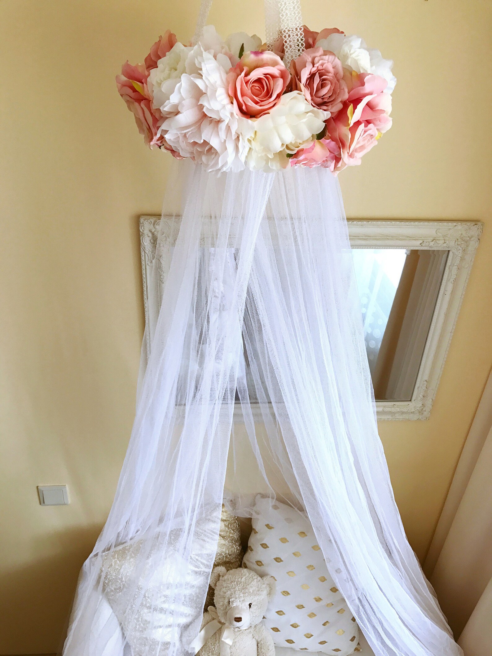 Canopy Girls room Baby crib mobile canopy bed Canopy for Etsy