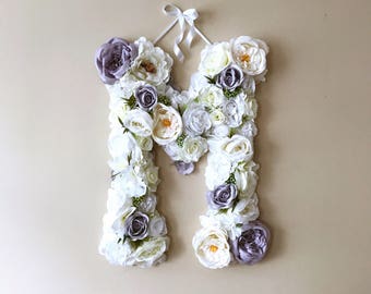 Floral Letters with succulents, Huge Baby letters, Nursery letters,Floral monogram, Personalized nursery wall decor, Baby shower, Wall art