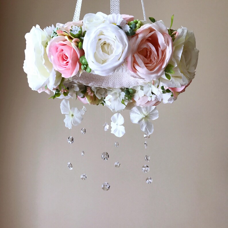 Baby mobile Floral mobile Genuine Swarovski crystal mobile / Etsy