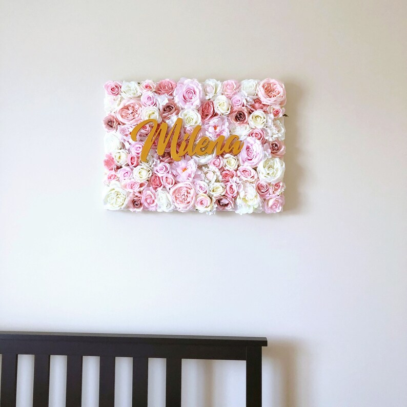 Girls Bedroom Decor Flower Wall Panel Nursery Wall Art Girl Etsy