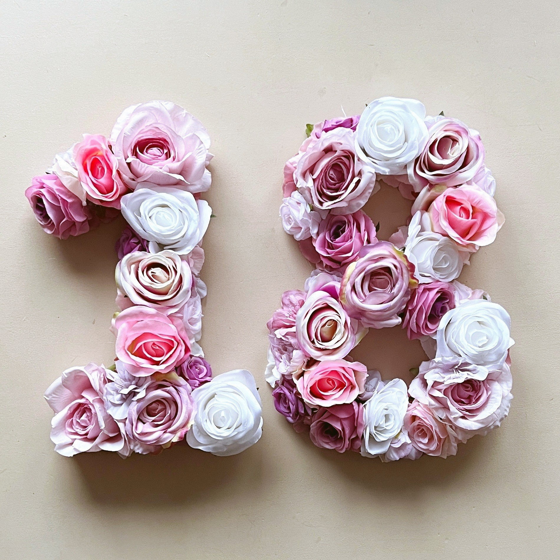 Decoración floral número 18: flores rosas para fiesta de 18 cumpleaños -  Etsy México, image size:1900x1900