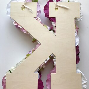 Flower Letters, Floral Letters, Nursery decor / Personalized nursery, Baby girl nursery decor, baby shower gift, Photography Prop, Wall art image 7