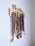 Personalized Medal Hanger with Name | Sports Medal Holder | Marathon Medal Display Gift for Athlete Dad Personalized Award Display 12 Rungs product logo
