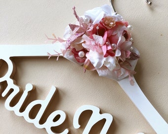 Personalized Wedding Dress Hanger, Bridal Dress Hanger, Bridesmaid Gift, Clothes hanger, Bride gift, Custom Wedding hanger