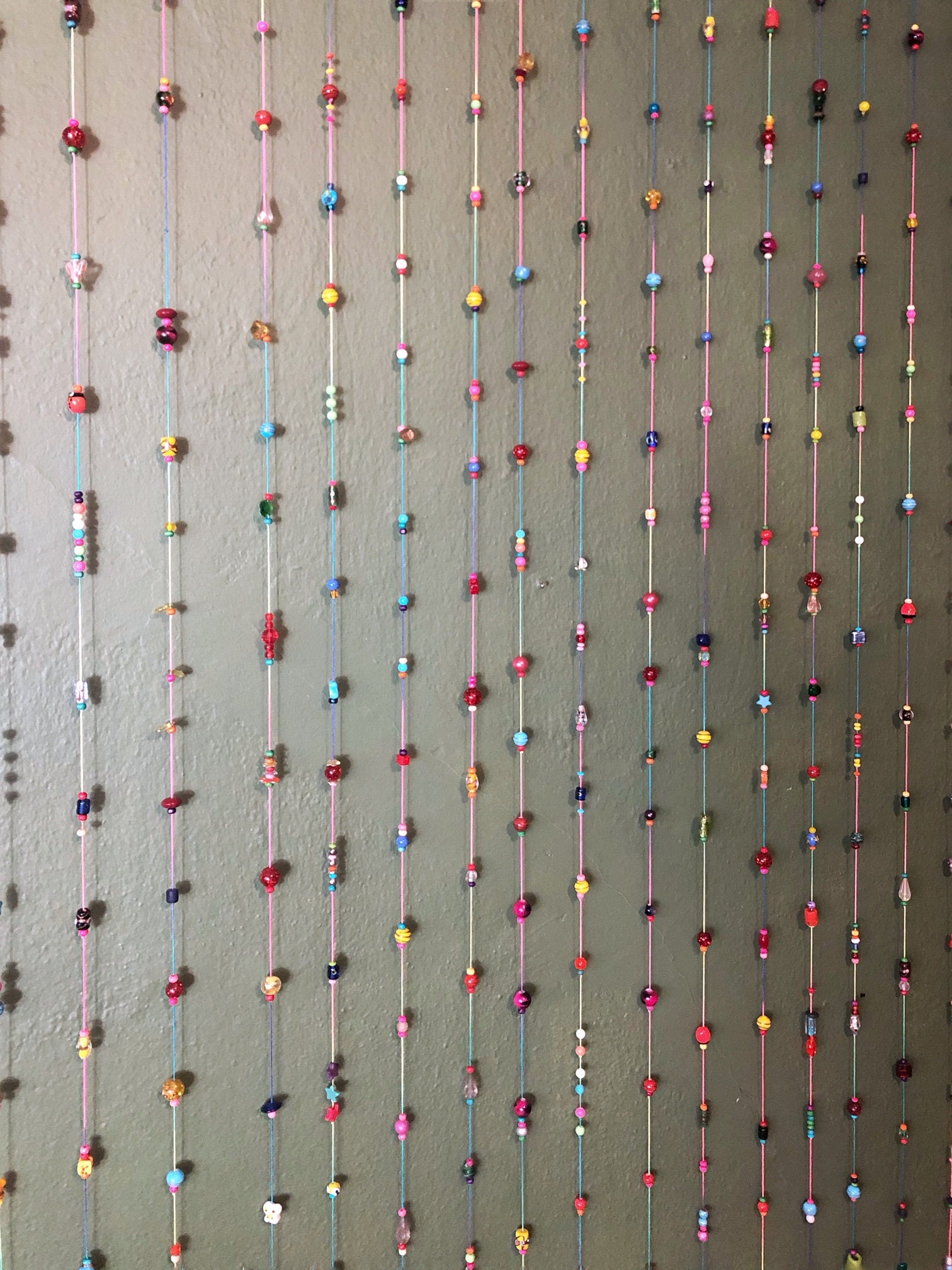 Glass Beaded Curtain Hanging Door Beads Suncatcher Curtain Etsy