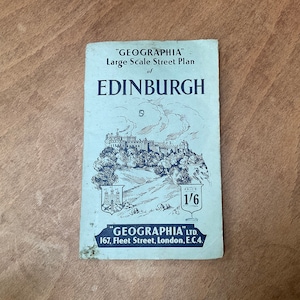 Geographia plan de rue à grande échelle d’Édimbourg, carte d’Édimbourg