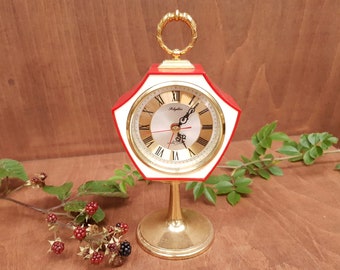 Retro, Mid Century RHYTHM 51128 Pedestal Alarm Japanese Clock