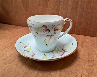 Royal Grafton studio craft coffee cup and saucer, small tea cup and saucer hand painted