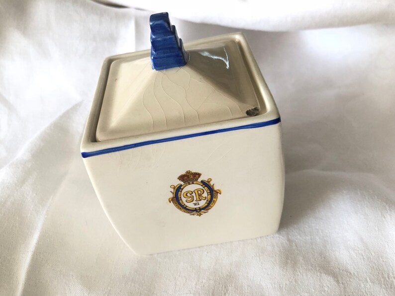 King George VI Queen Elizabeth Coronation 12 May 1937 Commemorative lidded pot