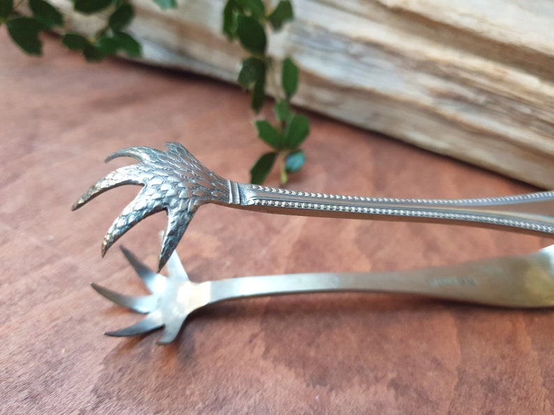 Silver plate sugar claw tongs ice cubes tongs serving tongs