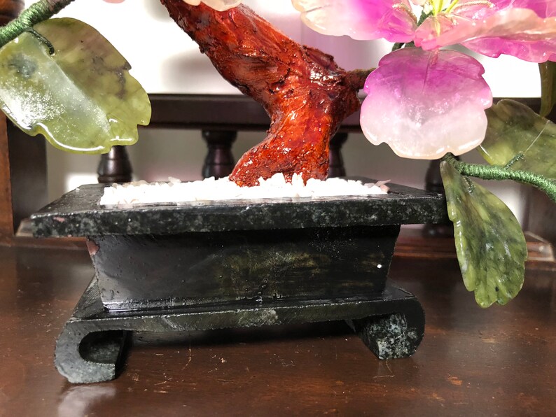 Vintage Glass Bonsai tree / Chinese rose / handmade glass tree Etsy