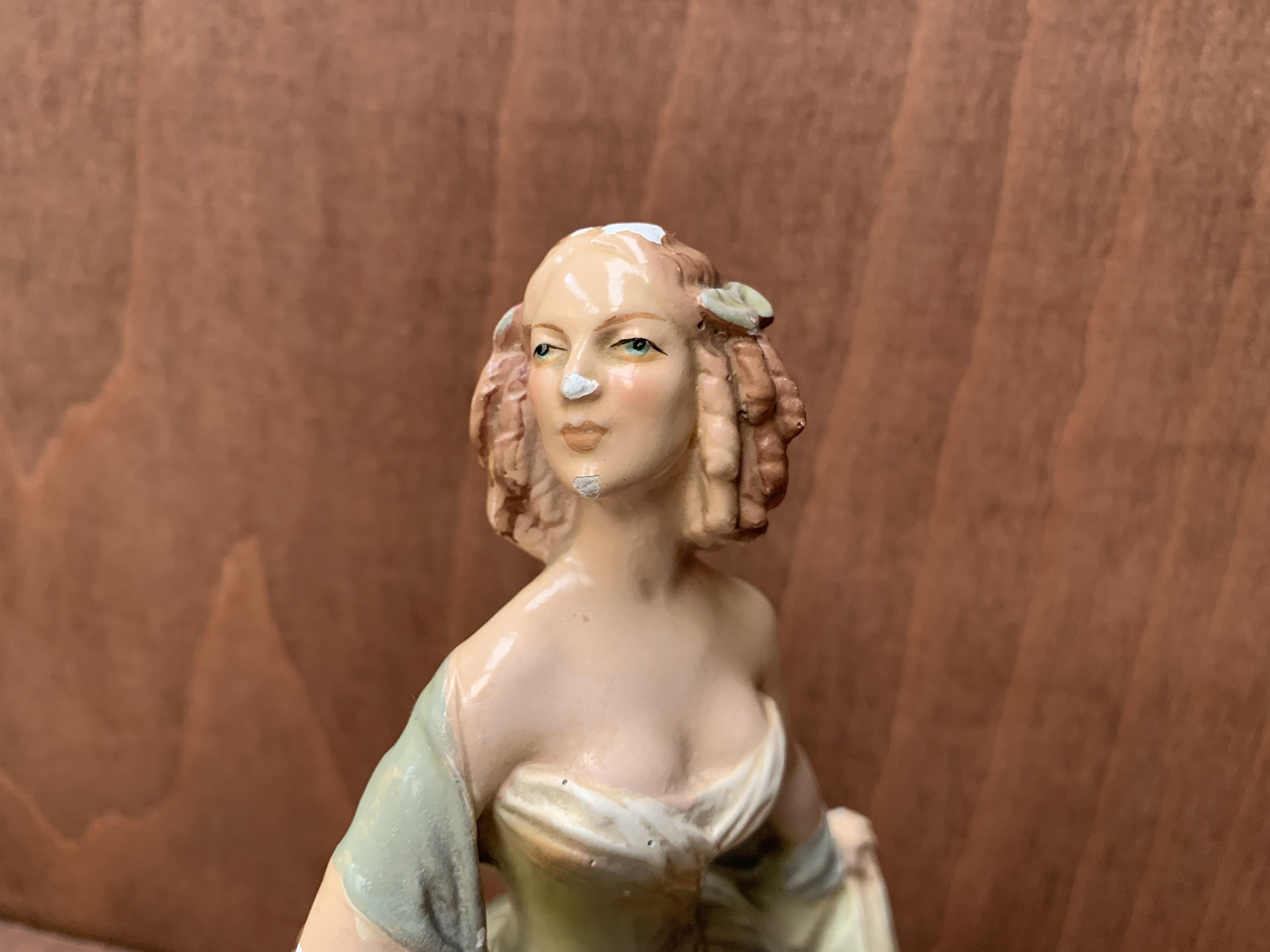 Vintage Chalk Ware / Plaster Figurine of Woman Made in 1948 Etsy