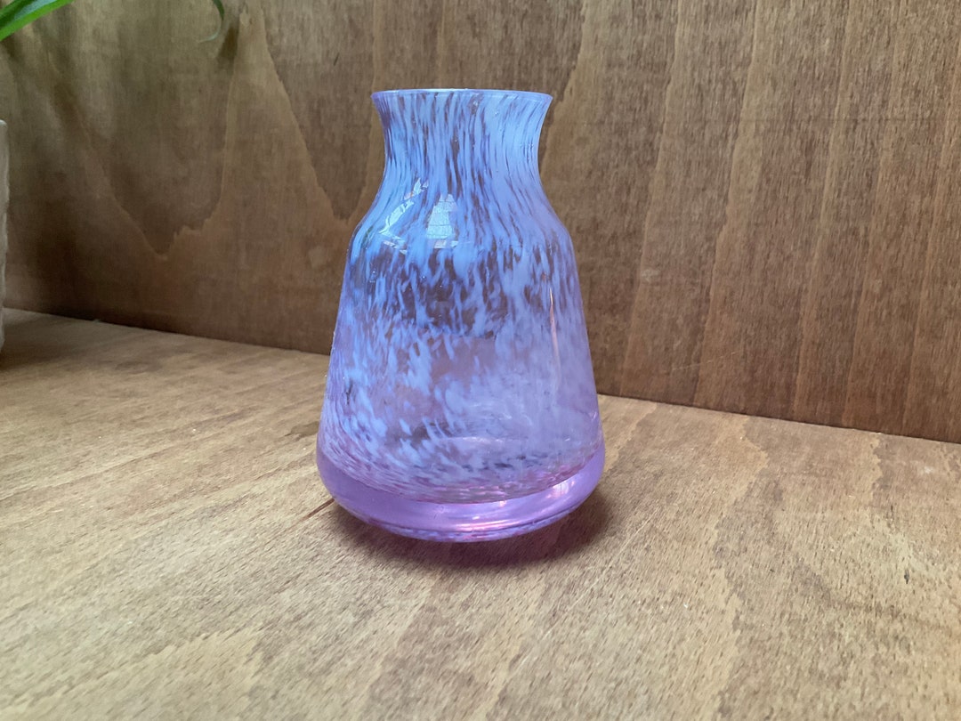 Small Caithness Pink Glass Vase Posy Vase Etsy