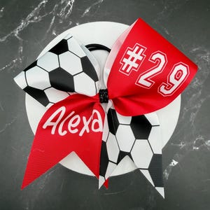 Custom Soccer bow made in your team colors. Price listed is per bow. Soccer , custom bow, team bows, Soccer bow, custom soccer bow bild 15