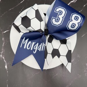 Custom Soccer bow made in your team colors. Price listed is per bow. Soccer , custom bow, team bows, Soccer bow, custom soccer bow bild 18