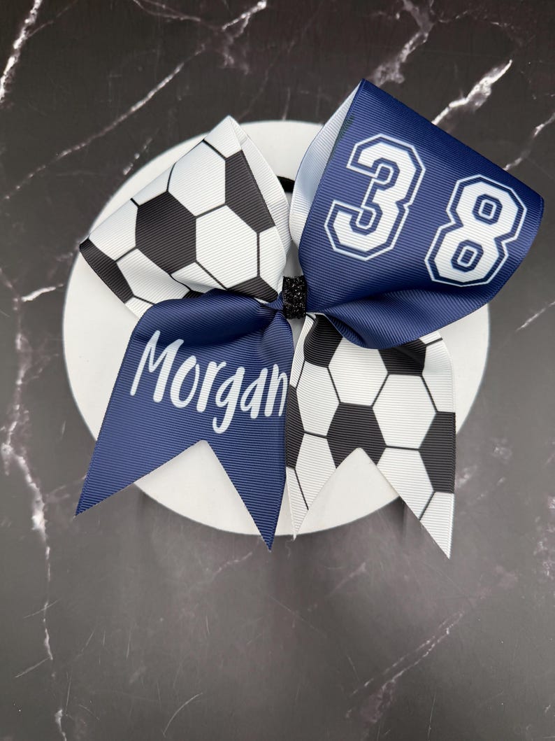 Custom Soccer bow made in your team colors. Price listed is per bow. Soccer , custom bow, team bows, Soccer bow, custom soccer bow bild 18