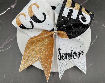 Rory glitter cheer bow made in your team colors. Price listed is per individual bow. Glitter bow, team bows competition bow, game day bow.