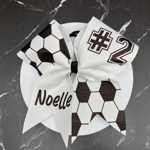 Custom Soccer bow made in your team colors. Price listed is per bow. Soccer , custom bow, team bows, Soccer bow, custom soccer bow bild 8