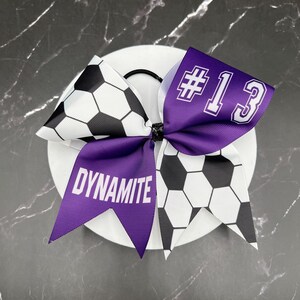 Custom Soccer bow made in your team colors. Price listed is per bow. Soccer , custom bow, team bows, Soccer bow, custom soccer bow bild 13