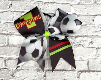 Custom Soccer bow made in your team colors.  Price listed is per bow. Soccer , custom bow, team bows, Soccer bow, custom soccer bow