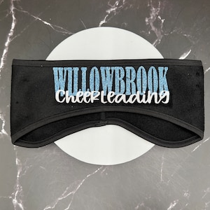 Custom ear warmers made just for your team. Price listed is per individual headband. Ear warmers, cheer earmuffs, cheer ear headbands.