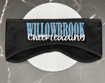 Custom ear warmers made just for your team. Price listed is per individual headband. Ear warmers, cheer earmuffs, cheer ear headbands.