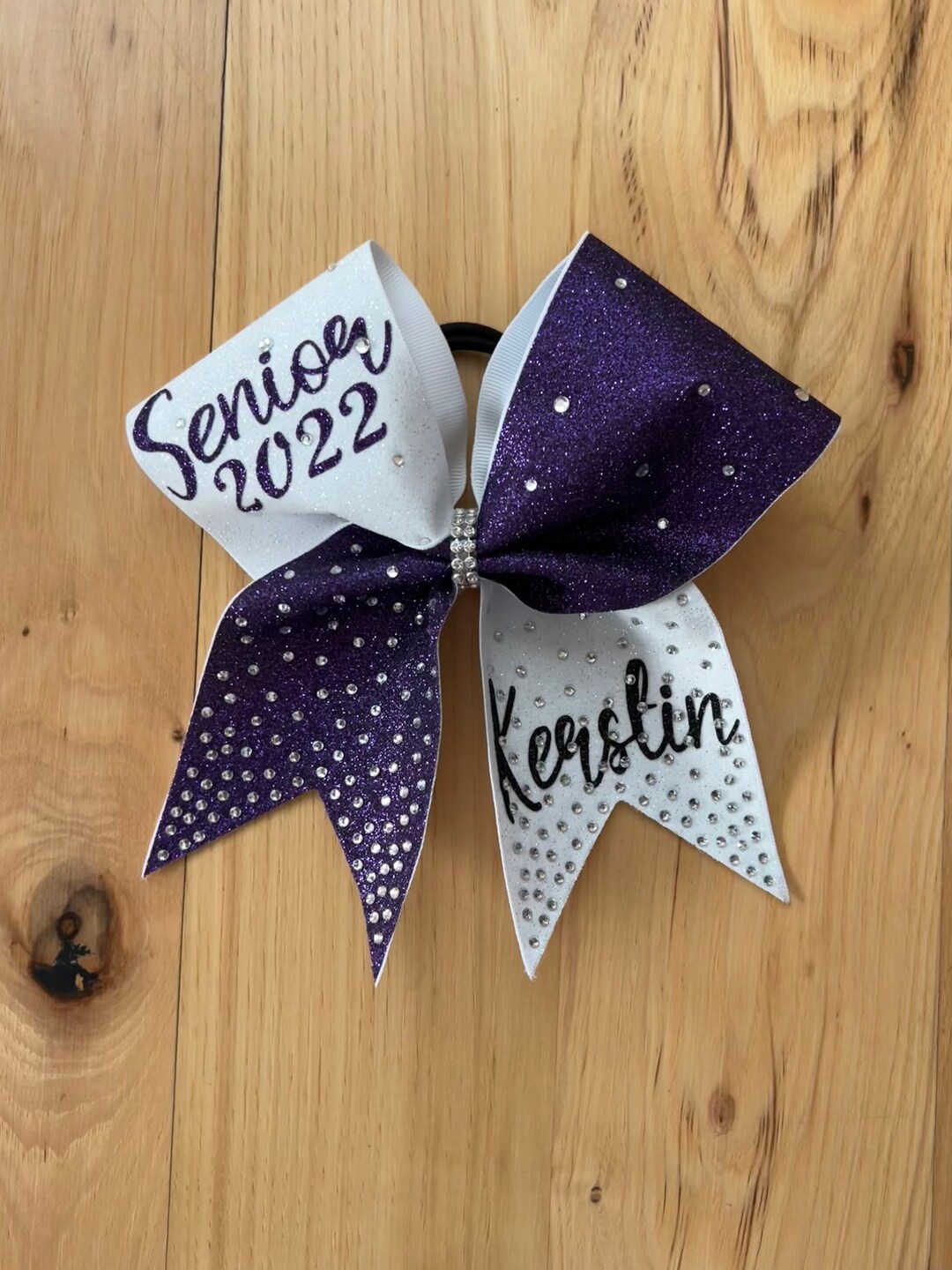 Gorgeous Senior All Glitter Cheer Bow With or Without Personalized Name ...