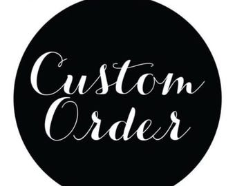 Custom order 55 navy dazzle bow with white and true blue glitter writing Pegasus