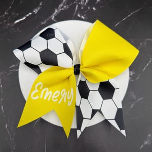 Custom Soccer bow made in your team colors. Price listed is per bow. Soccer , custom bow, team bows, Soccer bow, custom soccer bow bild 11
