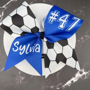 Custom Soccer bow made in your team colors. Price listed is per bow. Soccer , custom bow, team bows, Soccer bow, custom soccer bow bild 16