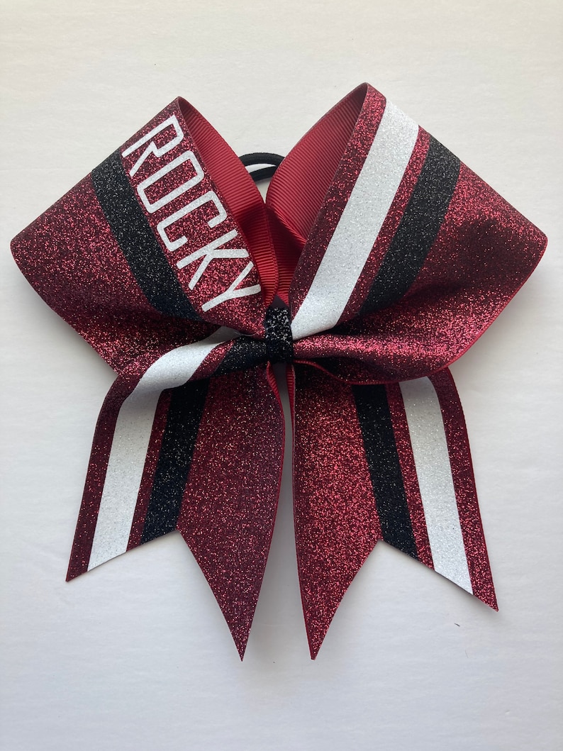 custom cheer bow. Price listed is per individual bow Custom Cheer bow made in your team color Glitter Cheer Bows game day bow
