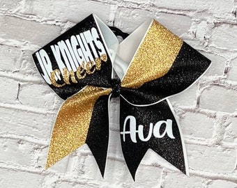 The Ruby glitter cheer bow. Price listed is per bow. Game day bow, Glitter bow, team bows. Cheerleading bows, team bows. Beautiful bow
