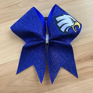 Custom Cheer Bows designed in your team colors. Price lIsted Is per Individual bow, cheer bow, team cheer bow, glitter cheer bows, team bows