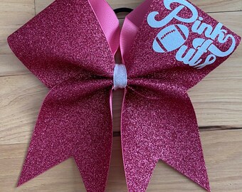Pink Blush all glitter Breast Cancer Bows. Price listed below is "per individual bow".