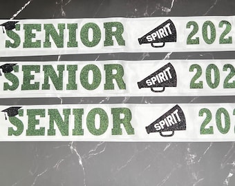 Senior Cheer Sashes and bows.  Price lIsted below. Sashes made In your team colors. Price listed for each individual item. Senior sash