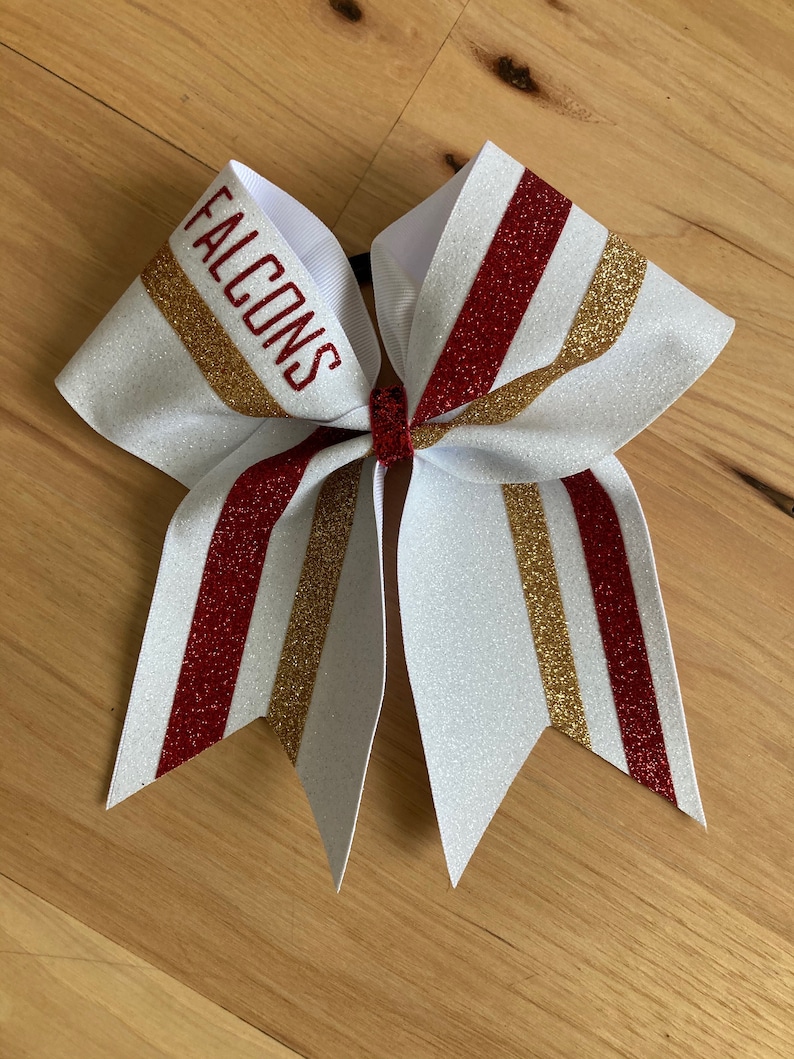 custom cheer bow. Price listed is per individual bow Custom Cheer bow made in your team color Glitter Cheer Bows game day bow