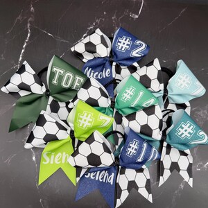 Custom Soccer bow made in your team colors. Price listed is per bow. Soccer , custom bow, team bows, Soccer bow, custom soccer bow bild 20