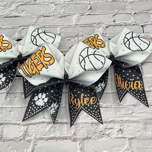 All glitter sublimation cheer bow. Price listed is per individual bow. Game day bow, Glitter bow, team bows. Cheerleading bows,Beautiful bow